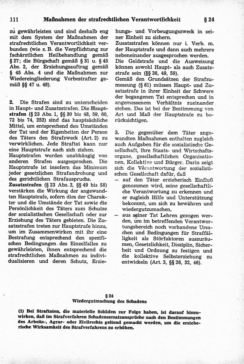 Strafrecht der Deutschen Demokratischen Republik (DDR), Kommentar zum Strafgesetzbuch (StGB) 1981, Seite 111 (Strafr. DDR Komm. StGB 1981, S. 111)