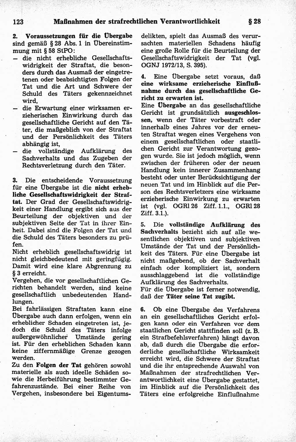 Strafrecht der Deutschen Demokratischen Republik (DDR), Kommentar zum Strafgesetzbuch (StGB) 1981, Seite 123 (Strafr. DDR Komm. StGB 1981, S. 123)