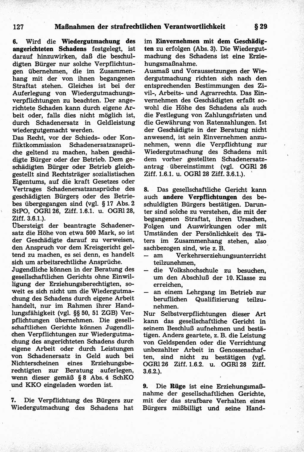 Strafrecht der Deutschen Demokratischen Republik (DDR), Kommentar zum Strafgesetzbuch (StGB) 1981, Seite 127 (Strafr. DDR Komm. StGB 1981, S. 127)