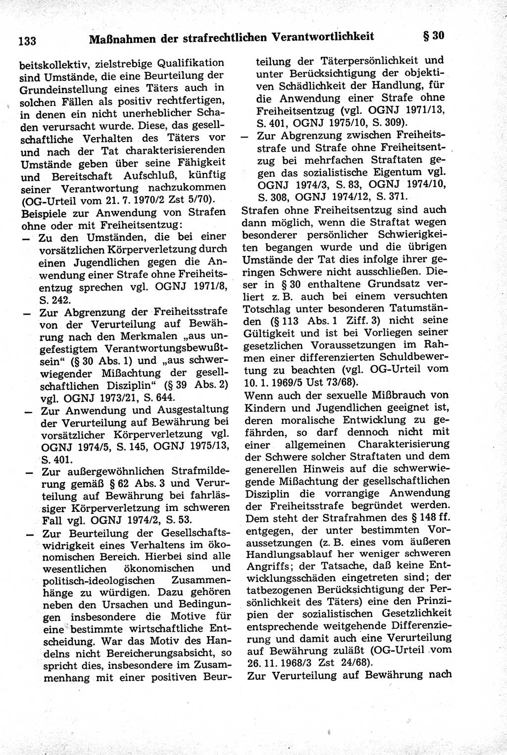 Strafrecht der Deutschen Demokratischen Republik (DDR), Kommentar zum Strafgesetzbuch (StGB) 1981, Seite 133 (Strafr. DDR Komm. StGB 1981, S. 133)