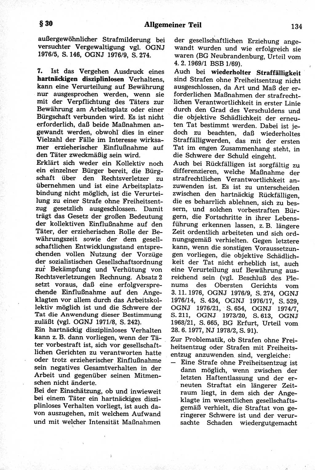 Strafrecht der Deutschen Demokratischen Republik (DDR), Kommentar zum Strafgesetzbuch (StGB) 1981, Seite 134 (Strafr. DDR Komm. StGB 1981, S. 134)