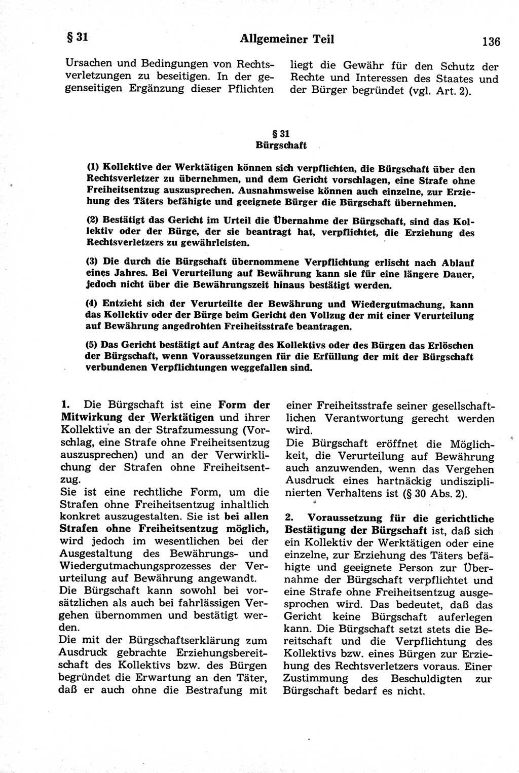 Strafrecht der Deutschen Demokratischen Republik (DDR), Kommentar zum Strafgesetzbuch (StGB) 1981, Seite 136 (Strafr. DDR Komm. StGB 1981, S. 136)