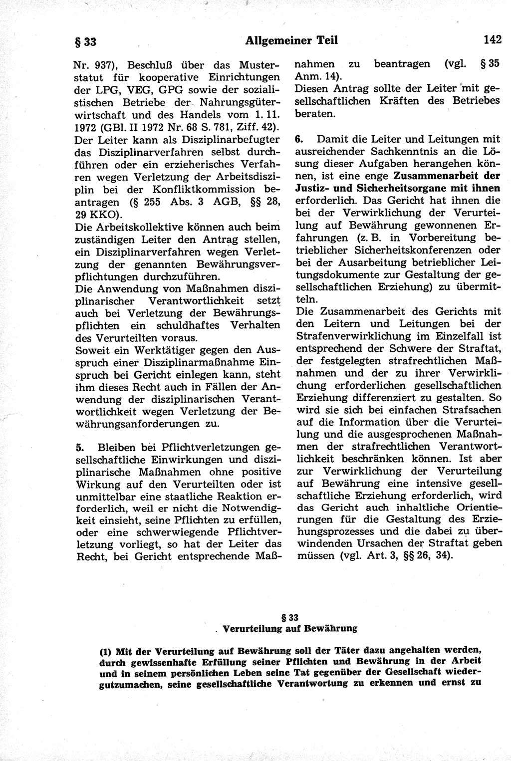 Strafrecht der Deutschen Demokratischen Republik (DDR), Kommentar zum Strafgesetzbuch (StGB) 1981, Seite 142 (Strafr. DDR Komm. StGB 1981, S. 142)