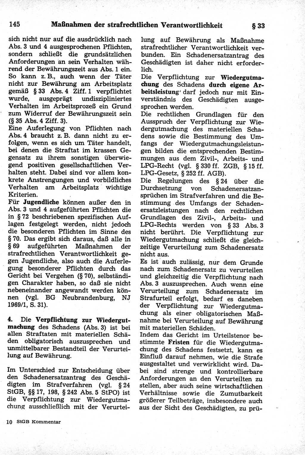 Strafrecht der Deutschen Demokratischen Republik (DDR), Kommentar zum Strafgesetzbuch (StGB) 1981, Seite 145 (Strafr. DDR Komm. StGB 1981, S. 145)