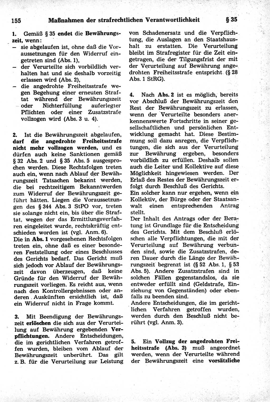 Strafrecht der Deutschen Demokratischen Republik (DDR), Kommentar zum Strafgesetzbuch (StGB) 1981, Seite 155 (Strafr. DDR Komm. StGB 1981, S. 155)