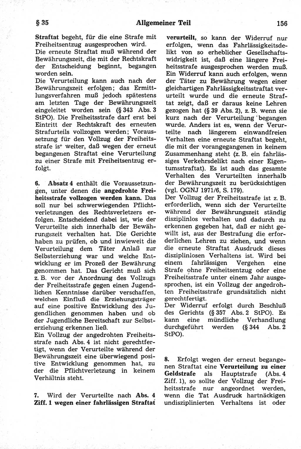 Strafrecht der Deutschen Demokratischen Republik (DDR), Kommentar zum Strafgesetzbuch (StGB) 1981, Seite 156 (Strafr. DDR Komm. StGB 1981, S. 156)