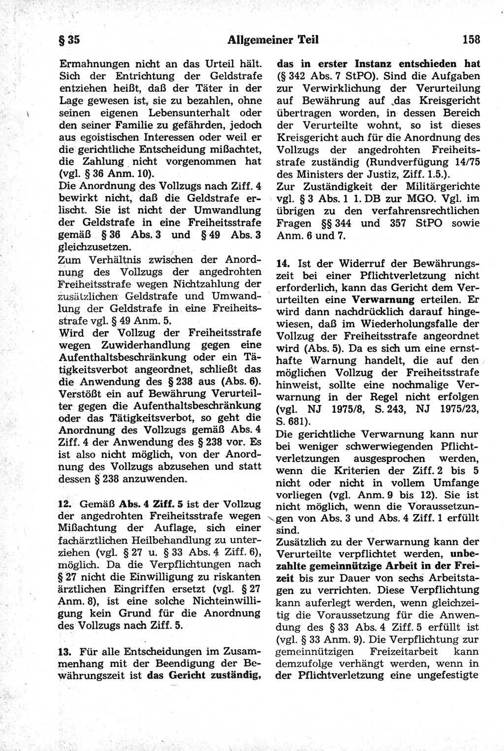 Strafrecht der Deutschen Demokratischen Republik (DDR), Kommentar zum Strafgesetzbuch (StGB) 1981, Seite 158 (Strafr. DDR Komm. StGB 1981, S. 158)