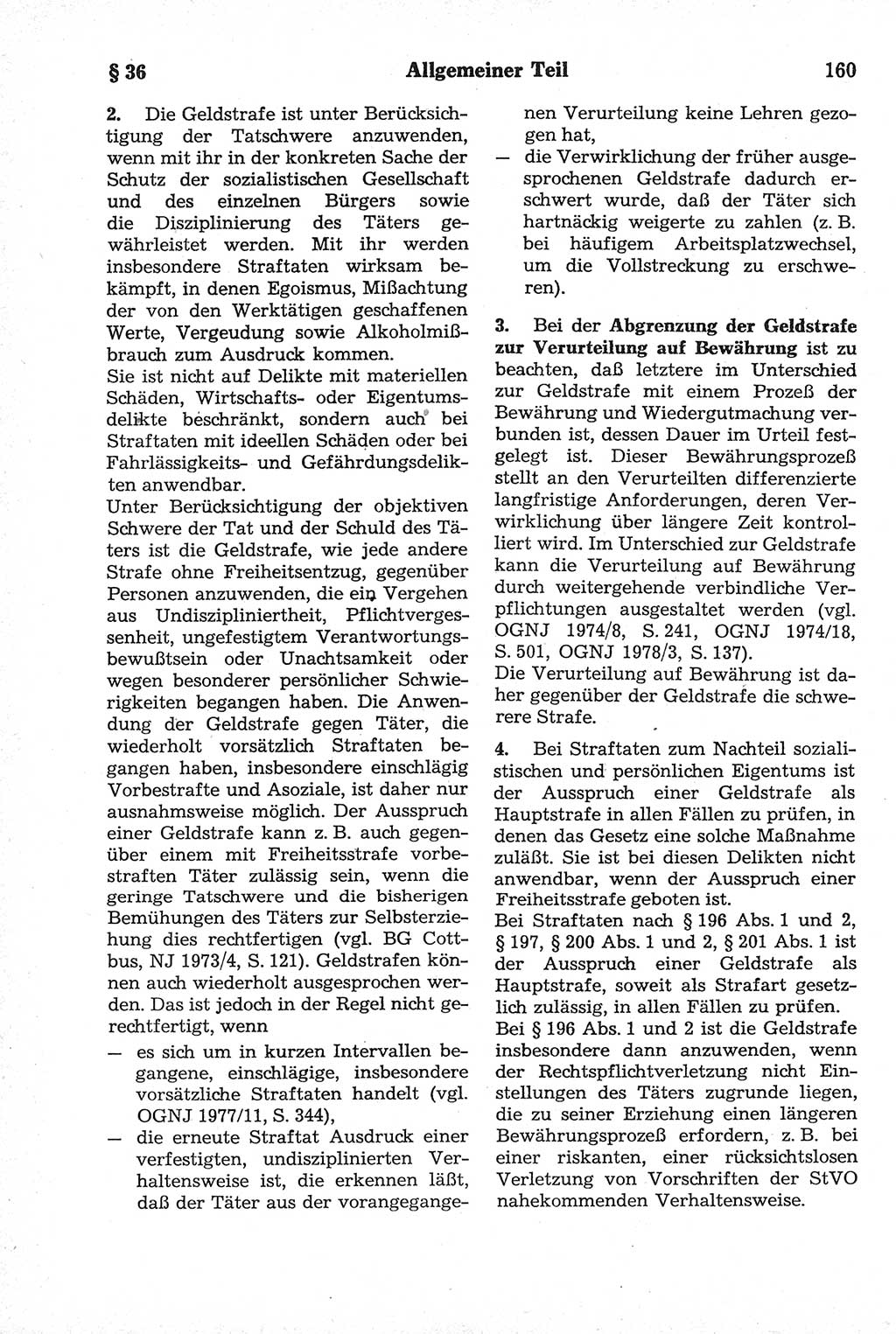 Strafrecht der Deutschen Demokratischen Republik (DDR), Kommentar zum Strafgesetzbuch (StGB) 1981, Seite 160 (Strafr. DDR Komm. StGB 1981, S. 160)