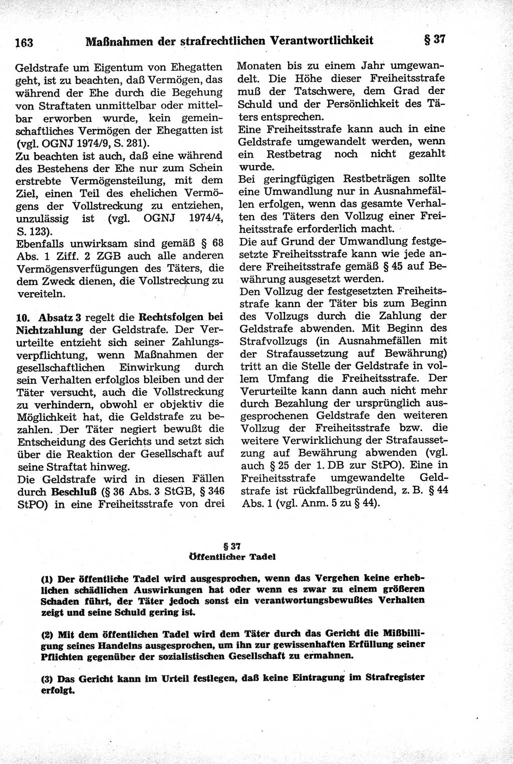 Strafrecht der Deutschen Demokratischen Republik (DDR), Kommentar zum Strafgesetzbuch (StGB) 1981, Seite 163 (Strafr. DDR Komm. StGB 1981, S. 163)