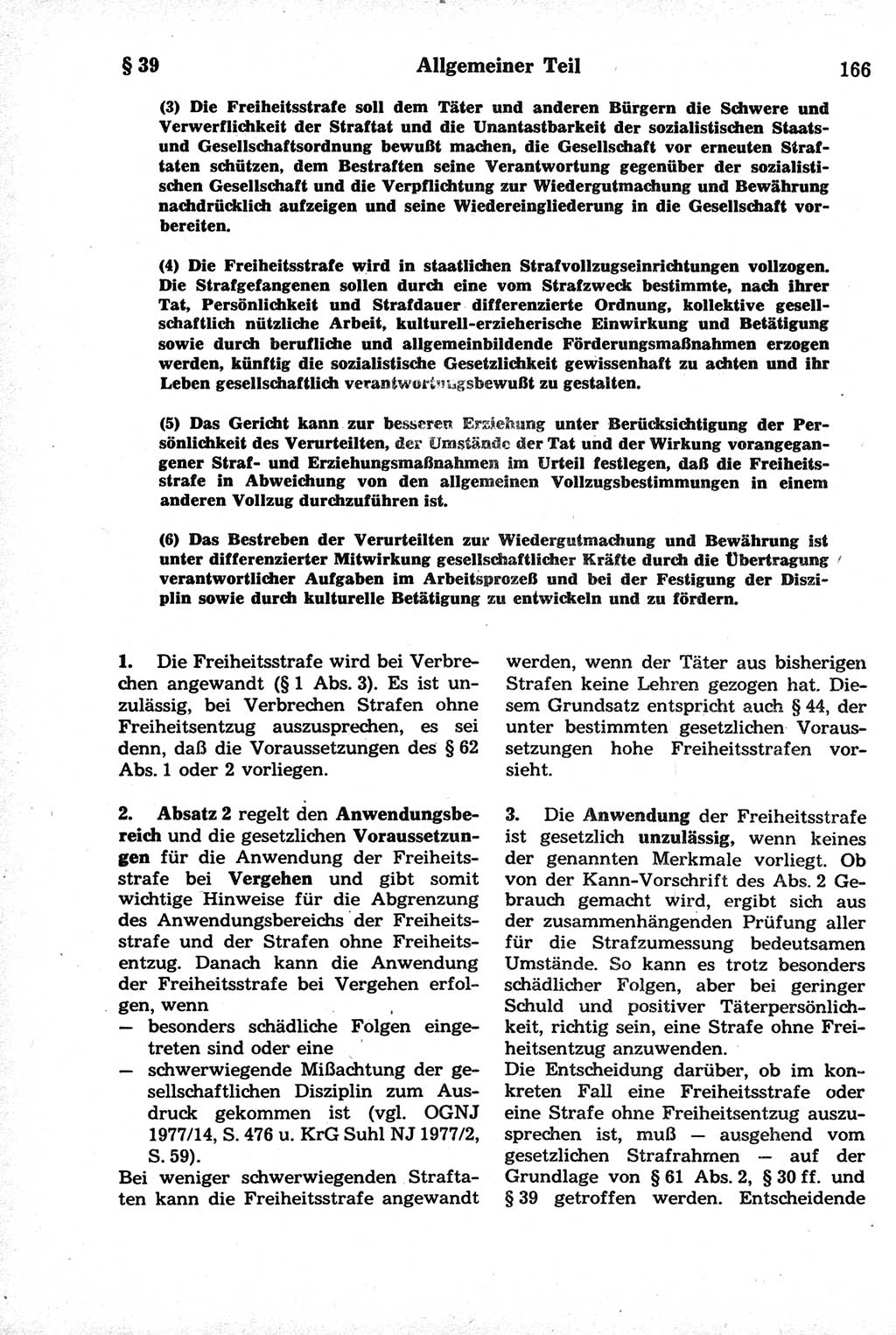 Strafrecht der Deutschen Demokratischen Republik (DDR), Kommentar zum Strafgesetzbuch (StGB) 1981, Seite 166 (Strafr. DDR Komm. StGB 1981, S. 166)