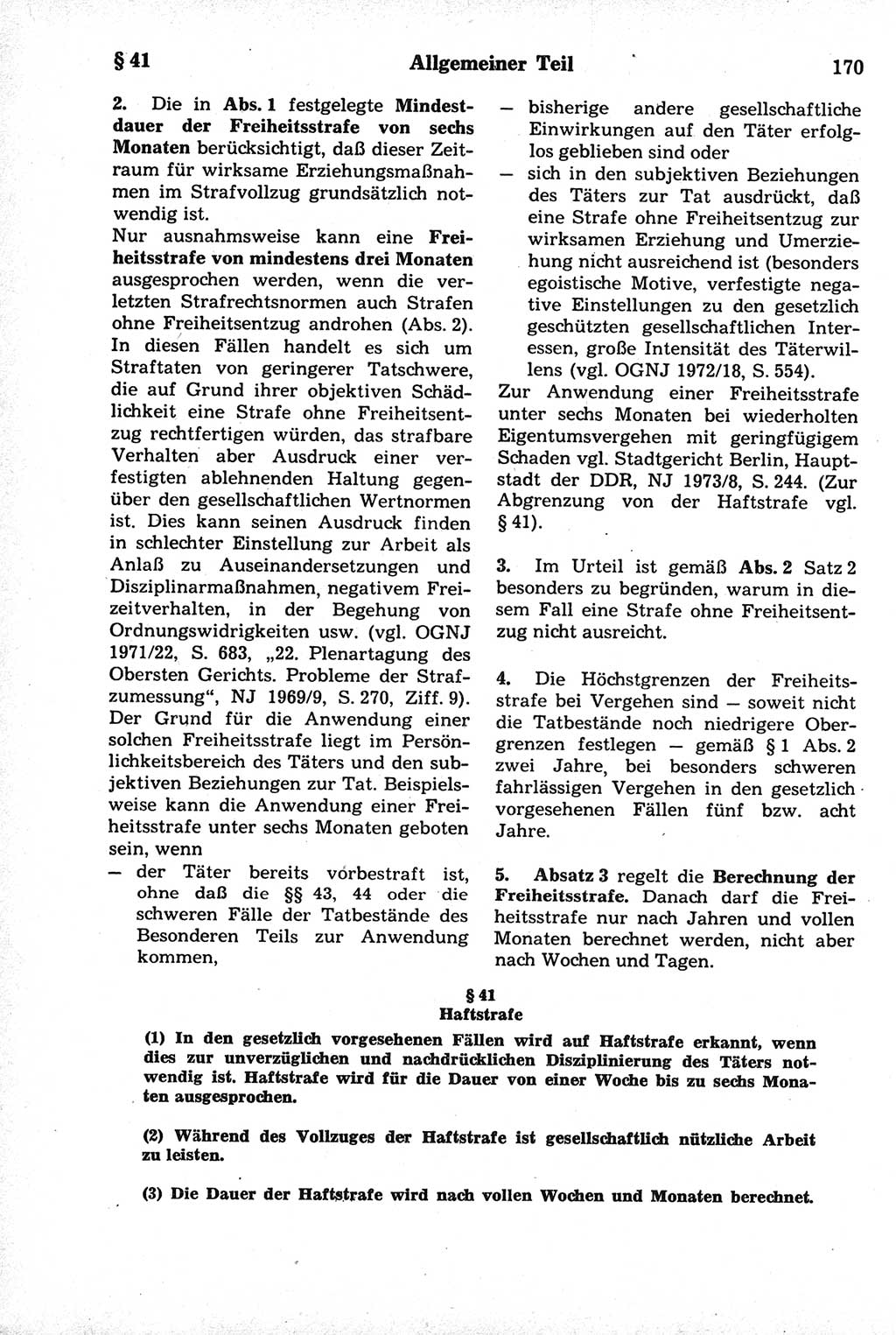 Strafrecht der Deutschen Demokratischen Republik (DDR), Kommentar zum Strafgesetzbuch (StGB) 1981, Seite 170 (Strafr. DDR Komm. StGB 1981, S. 170)