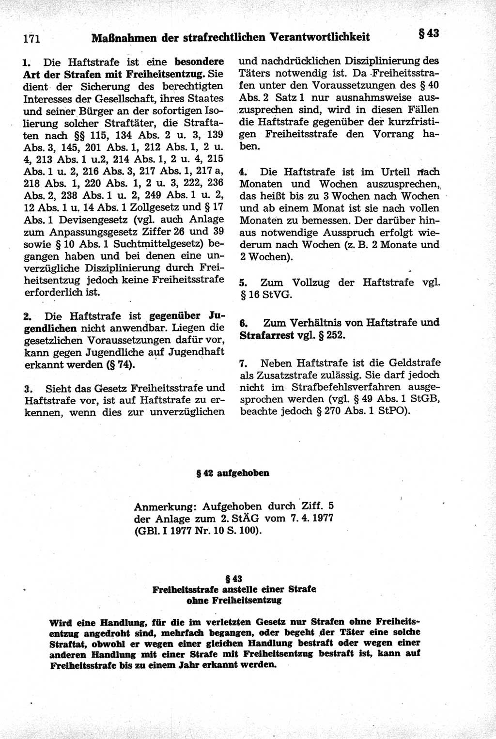 Strafrecht der Deutschen Demokratischen Republik (DDR), Kommentar zum Strafgesetzbuch (StGB) 1981, Seite 171 (Strafr. DDR Komm. StGB 1981, S. 171)