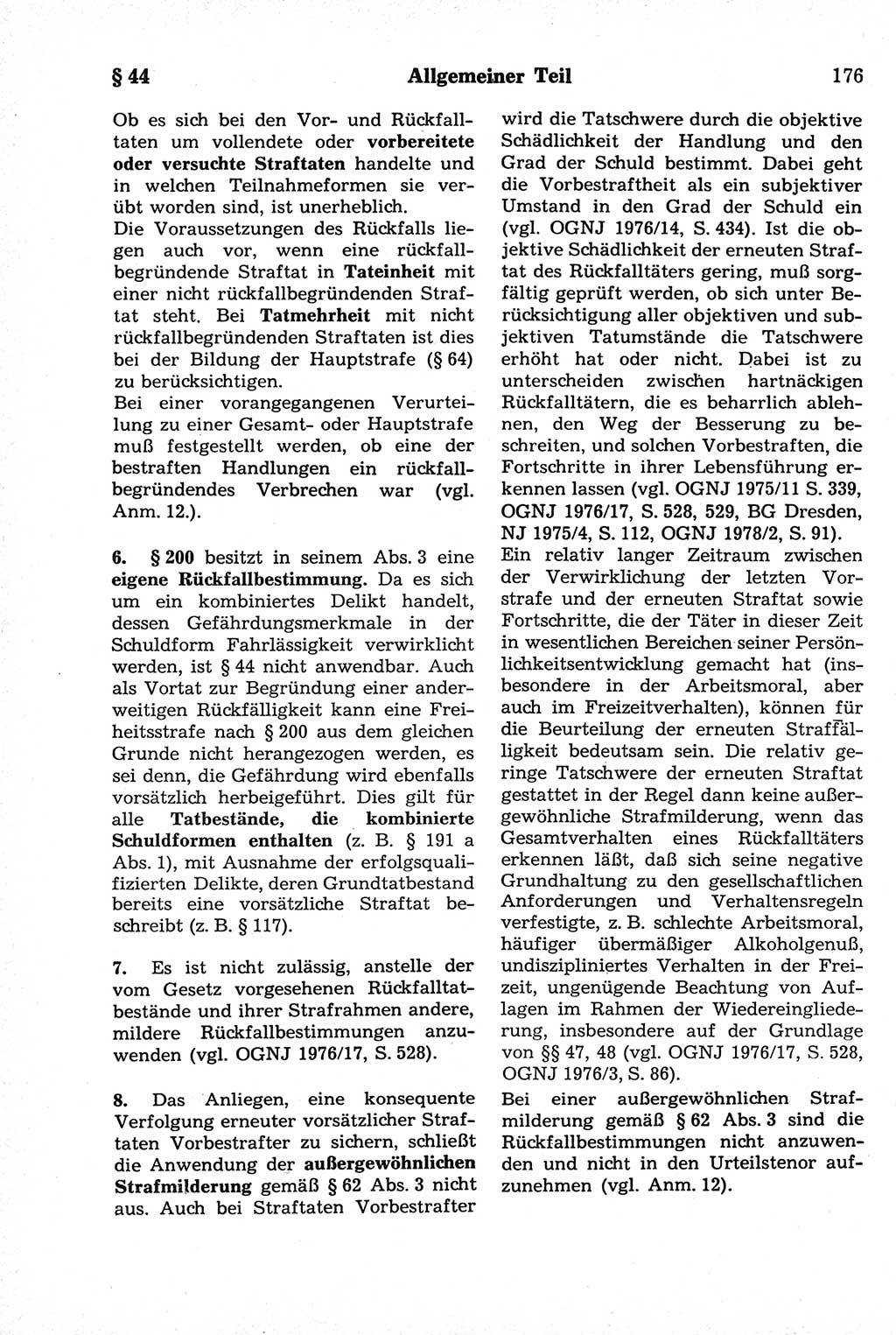 Strafrecht der Deutschen Demokratischen Republik (DDR), Kommentar zum Strafgesetzbuch (StGB) 1981, Seite 176 (Strafr. DDR Komm. StGB 1981, S. 176)