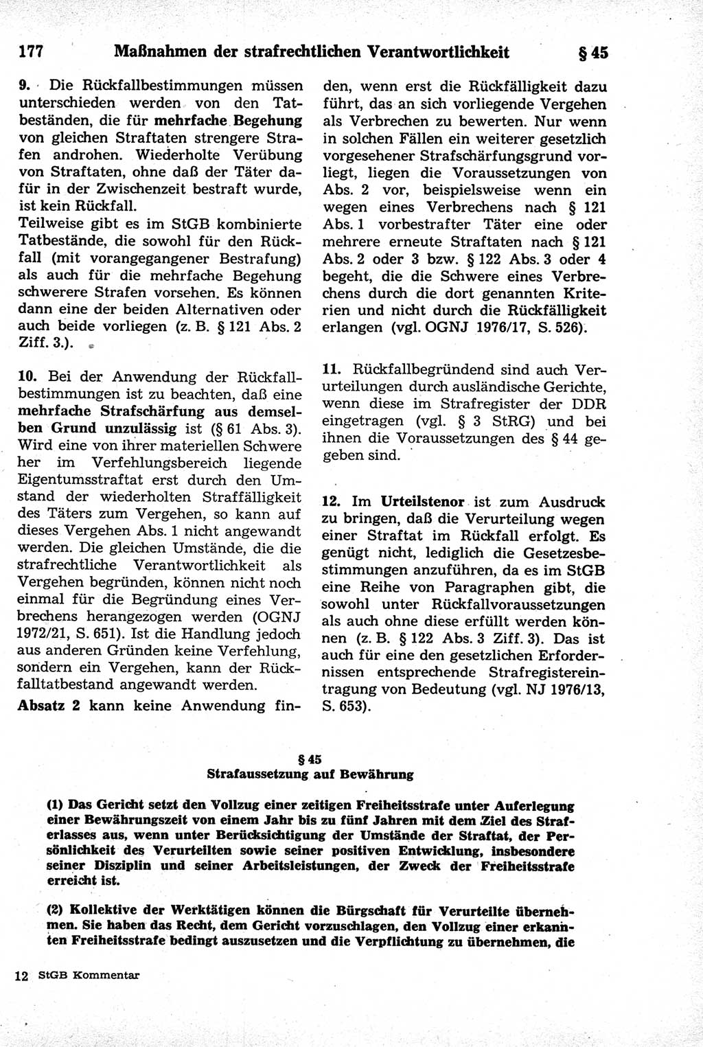 Strafrecht der Deutschen Demokratischen Republik (DDR), Kommentar zum Strafgesetzbuch (StGB) 1981, Seite 177 (Strafr. DDR Komm. StGB 1981, S. 177)