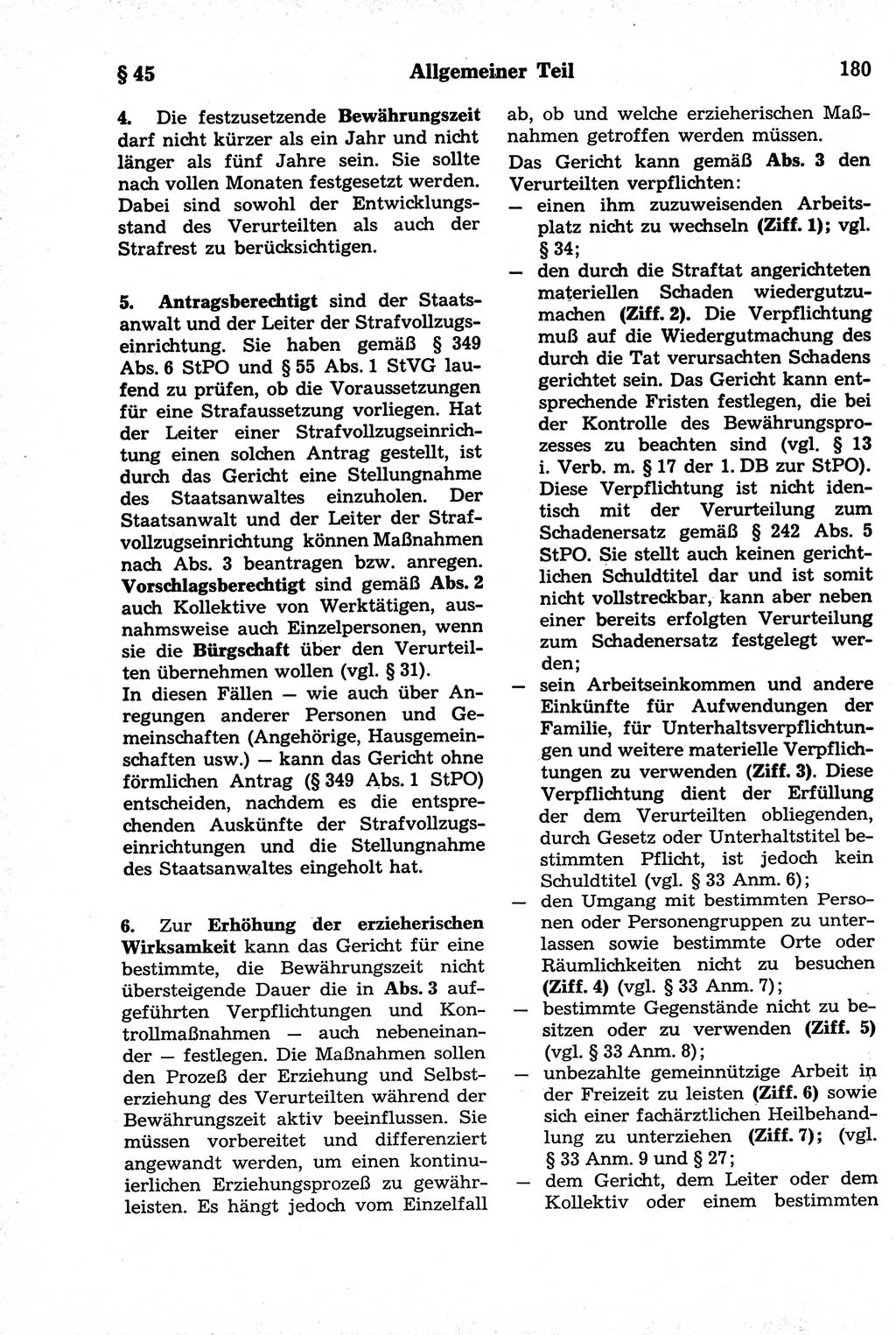 Strafrecht der Deutschen Demokratischen Republik (DDR), Kommentar zum Strafgesetzbuch (StGB) 1981, Seite 180 (Strafr. DDR Komm. StGB 1981, S. 180)