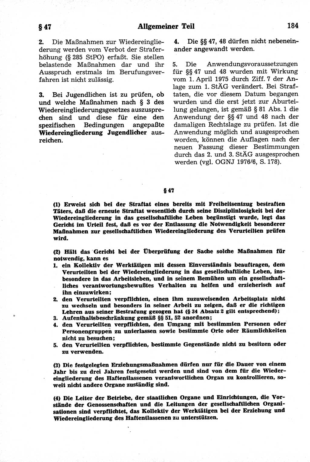 Strafrecht der Deutschen Demokratischen Republik (DDR), Kommentar zum Strafgesetzbuch (StGB) 1981, Seite 184 (Strafr. DDR Komm. StGB 1981, S. 184)