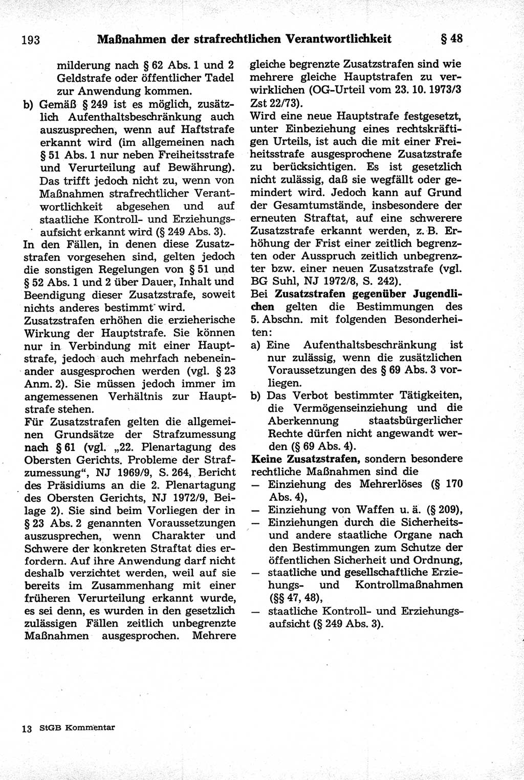 Strafrecht der Deutschen Demokratischen Republik (DDR), Kommentar zum Strafgesetzbuch (StGB) 1981, Seite 193 (Strafr. DDR Komm. StGB 1981, S. 193)