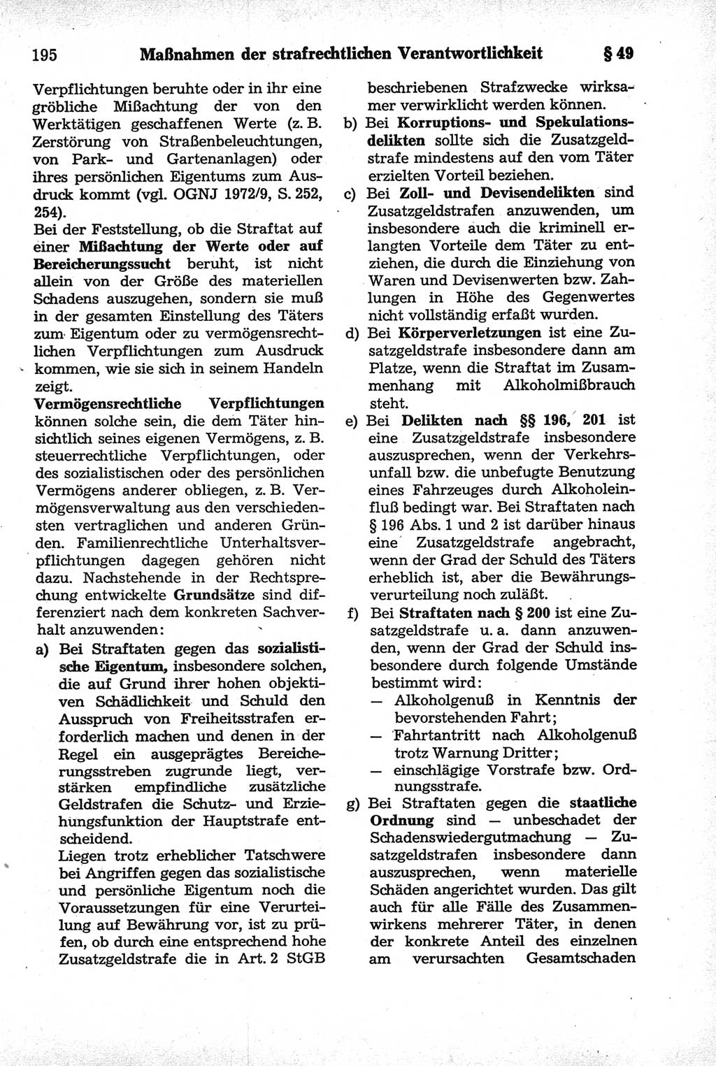 Strafrecht der Deutschen Demokratischen Republik (DDR), Kommentar zum Strafgesetzbuch (StGB) 1981, Seite 195 (Strafr. DDR Komm. StGB 1981, S. 195)