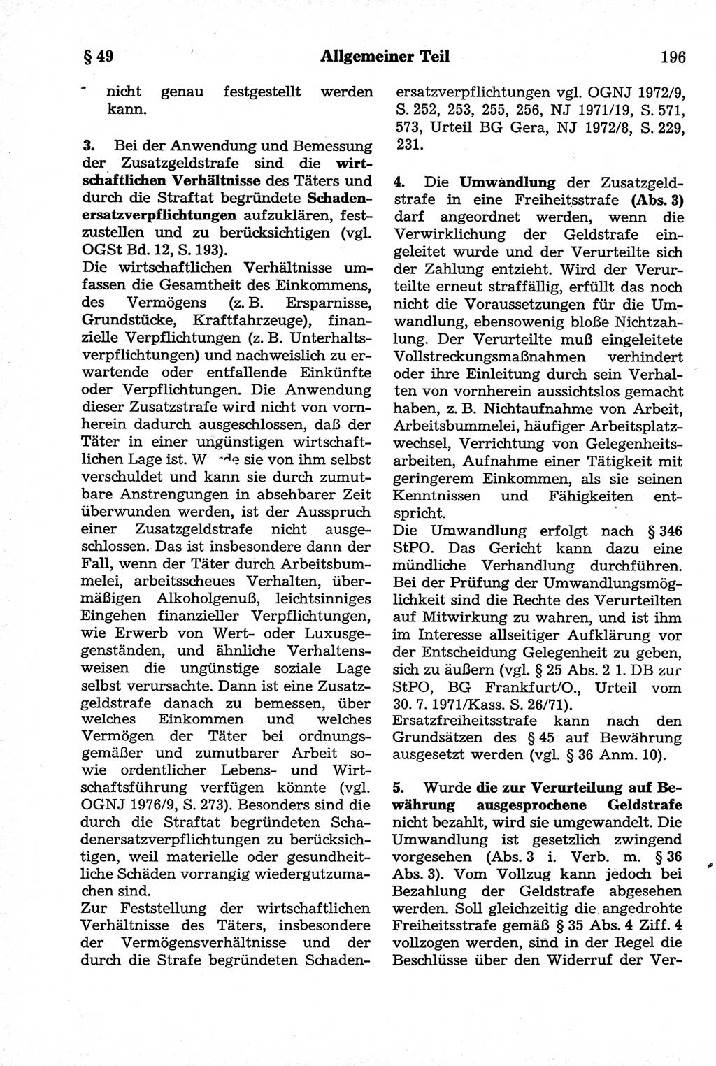 Strafrecht der Deutschen Demokratischen Republik (DDR), Kommentar zum Strafgesetzbuch (StGB) 1981, Seite 196 (Strafr. DDR Komm. StGB 1981, S. 196)