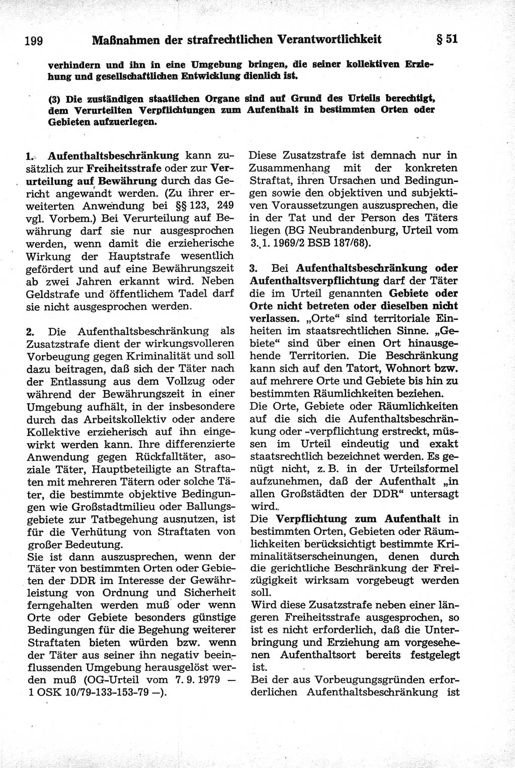 Strafrecht der Deutschen Demokratischen Republik (DDR), Kommentar zum Strafgesetzbuch (StGB) 1981, Seite 199 (Strafr. DDR Komm. StGB 1981, S. 199)