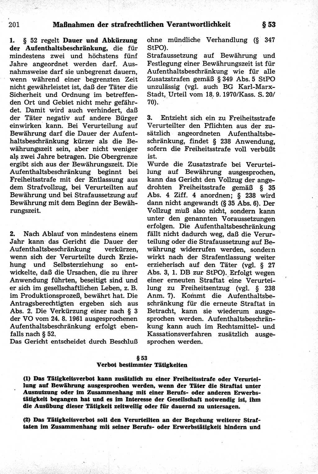 Strafrecht der Deutschen Demokratischen Republik (DDR), Kommentar zum Strafgesetzbuch (StGB) 1981, Seite 201 (Strafr. DDR Komm. StGB 1981, S. 201)