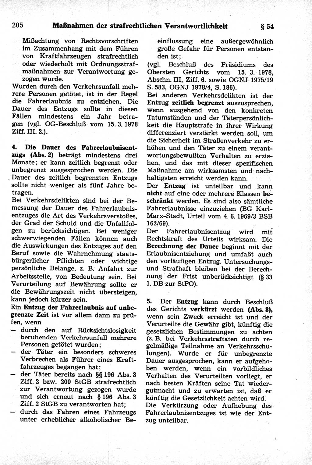 Strafrecht der Deutschen Demokratischen Republik (DDR), Kommentar zum Strafgesetzbuch (StGB) 1981, Seite 205 (Strafr. DDR Komm. StGB 1981, S. 205)