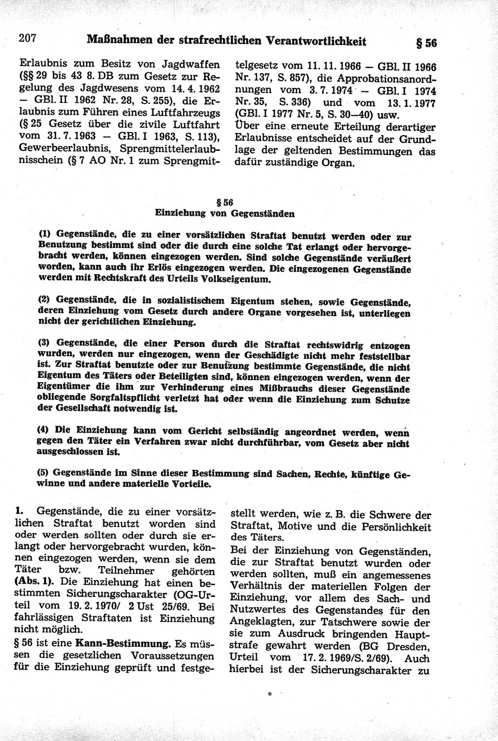 Strafrecht der Deutschen Demokratischen Republik (DDR), Kommentar zum Strafgesetzbuch (StGB) 1981, Seite 207 (Strafr. DDR Komm. StGB 1981, S. 207)