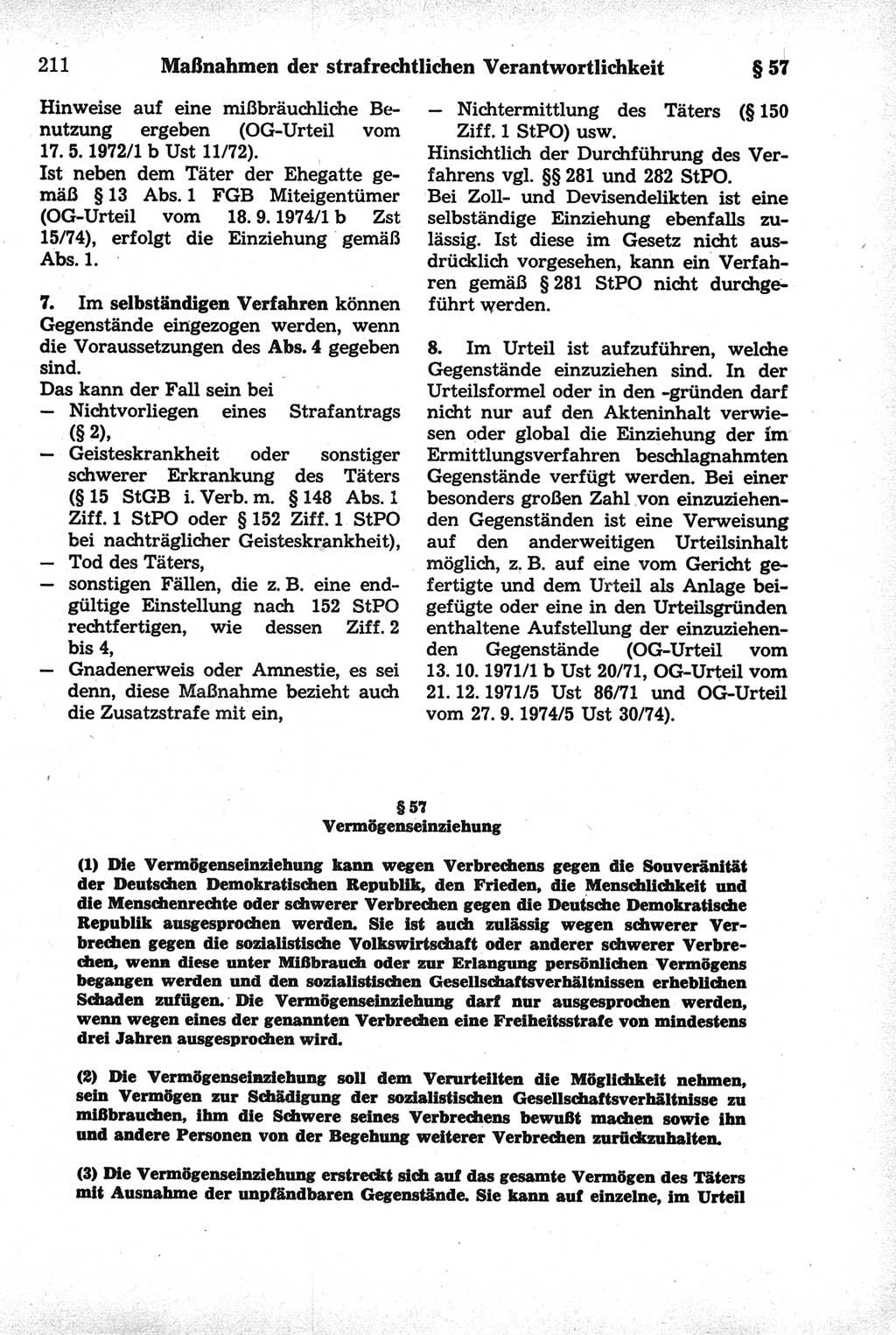 Strafrecht der Deutschen Demokratischen Republik (DDR), Kommentar zum Strafgesetzbuch (StGB) 1981, Seite 211 (Strafr. DDR Komm. StGB 1981, S. 211)