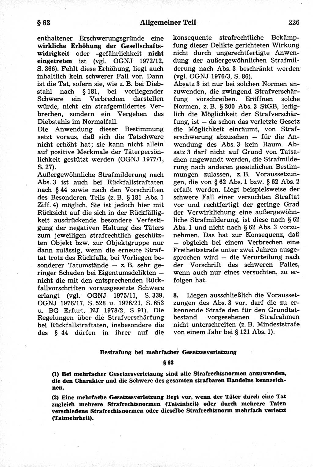 Strafrecht der Deutschen Demokratischen Republik (DDR), Kommentar zum Strafgesetzbuch (StGB) 1981, Seite 226 (Strafr. DDR Komm. StGB 1981, S. 226)