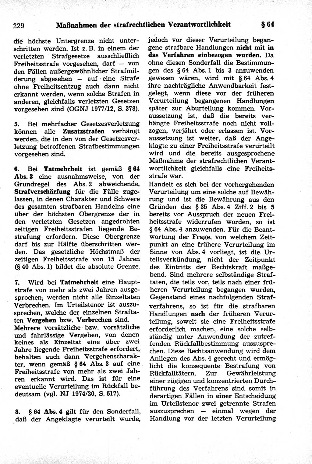 Strafrecht der Deutschen Demokratischen Republik (DDR), Kommentar zum Strafgesetzbuch (StGB) 1981, Seite 229 (Strafr. DDR Komm. StGB 1981, S. 229)