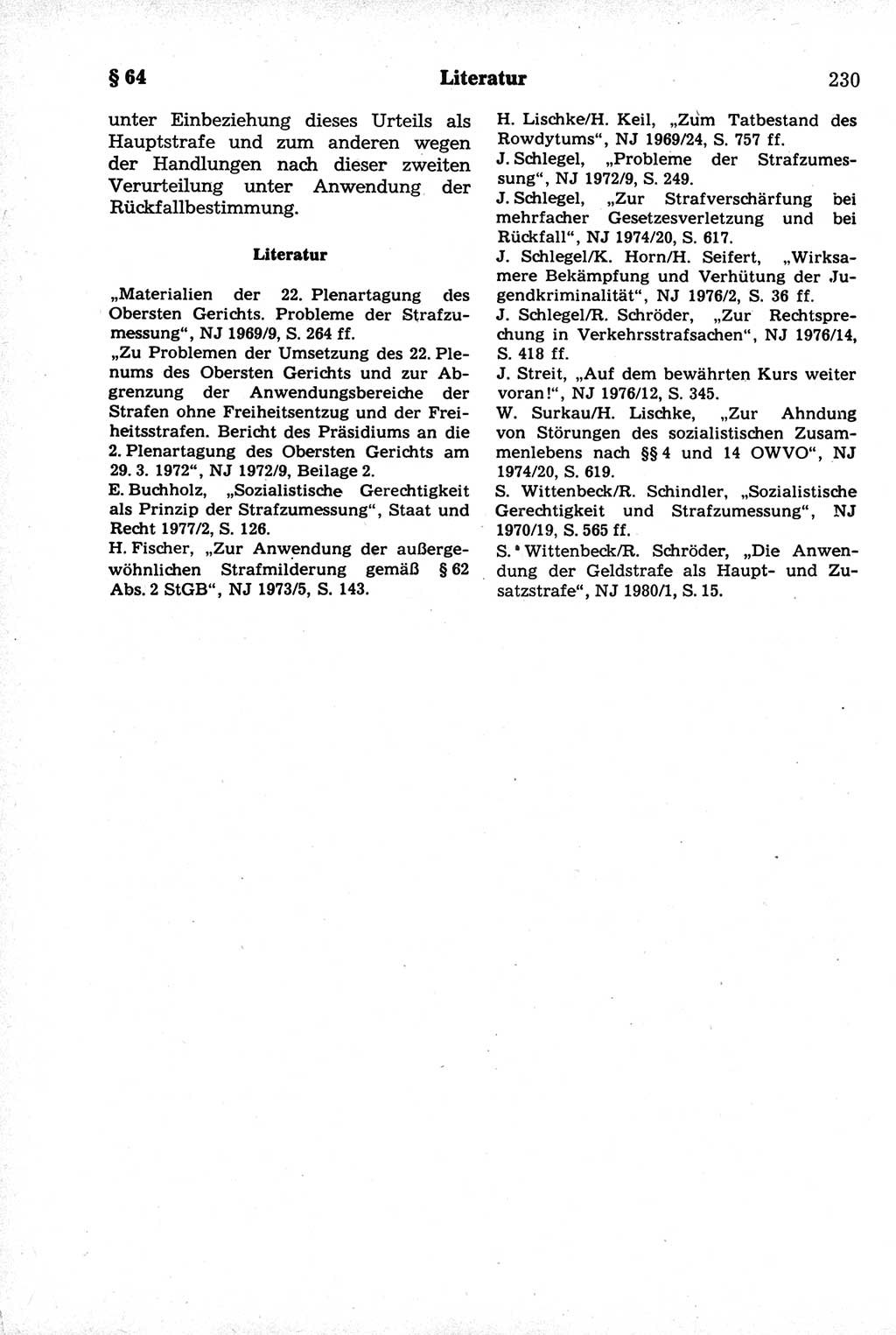 Strafrecht der Deutschen Demokratischen Republik (DDR), Kommentar zum Strafgesetzbuch (StGB) 1981, Seite 230 (Strafr. DDR Komm. StGB 1981, S. 230)