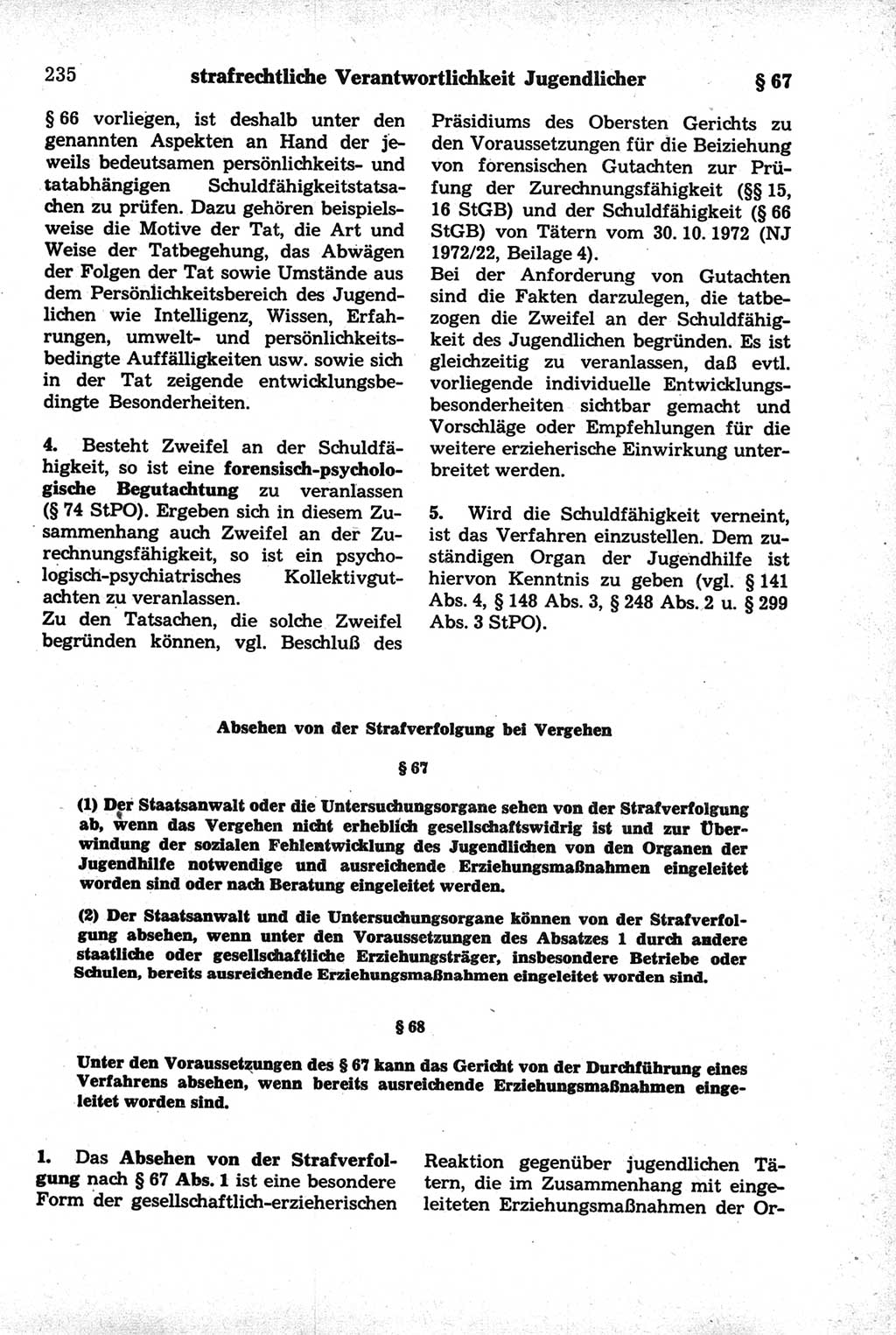 Strafrecht der Deutschen Demokratischen Republik (DDR), Kommentar zum Strafgesetzbuch (StGB) 1981, Seite 235 (Strafr. DDR Komm. StGB 1981, S. 235)