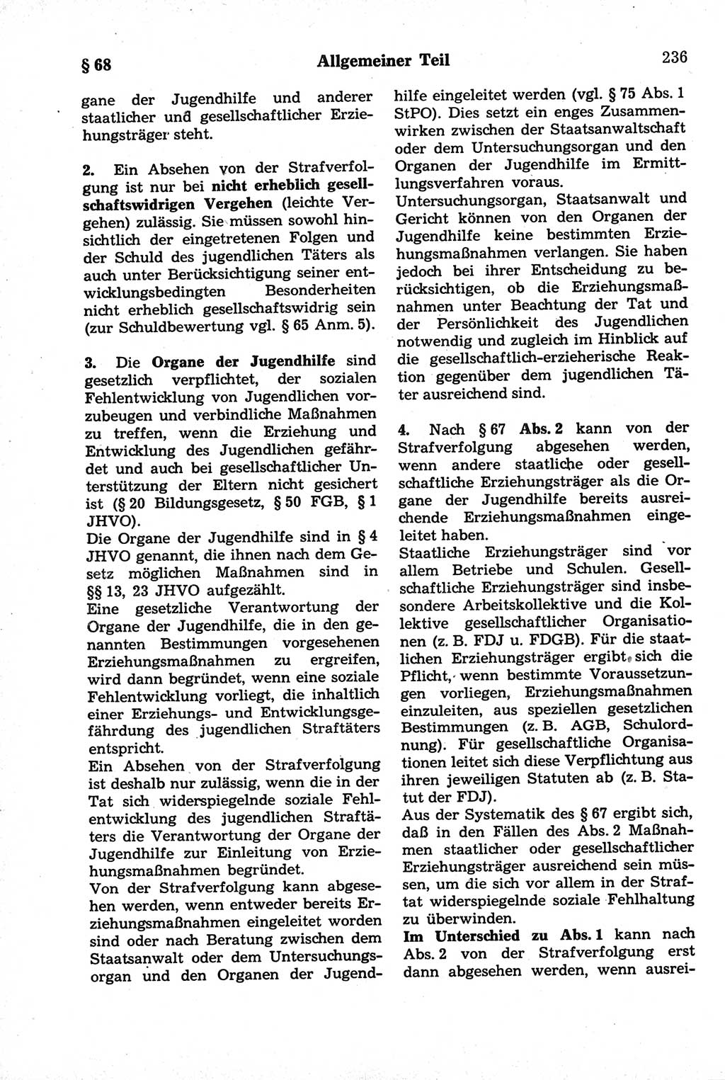 Strafrecht der Deutschen Demokratischen Republik (DDR), Kommentar zum Strafgesetzbuch (StGB) 1981, Seite 236 (Strafr. DDR Komm. StGB 1981, S. 236)