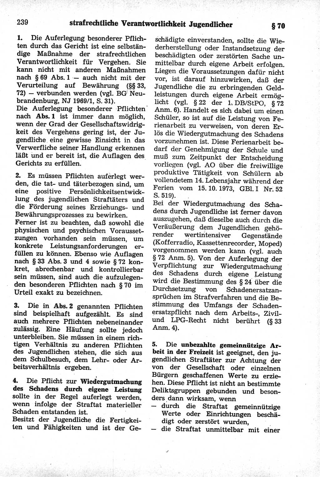 Strafrecht der Deutschen Demokratischen Republik (DDR), Kommentar zum Strafgesetzbuch (StGB) 1981, Seite 239 (Strafr. DDR Komm. StGB 1981, S. 239)