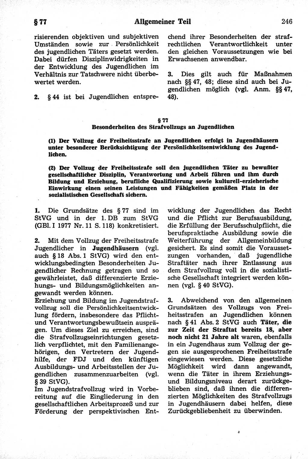 Strafrecht der Deutschen Demokratischen Republik (DDR), Kommentar zum Strafgesetzbuch (StGB) 1981, Seite 246 (Strafr. DDR Komm. StGB 1981, S. 246)