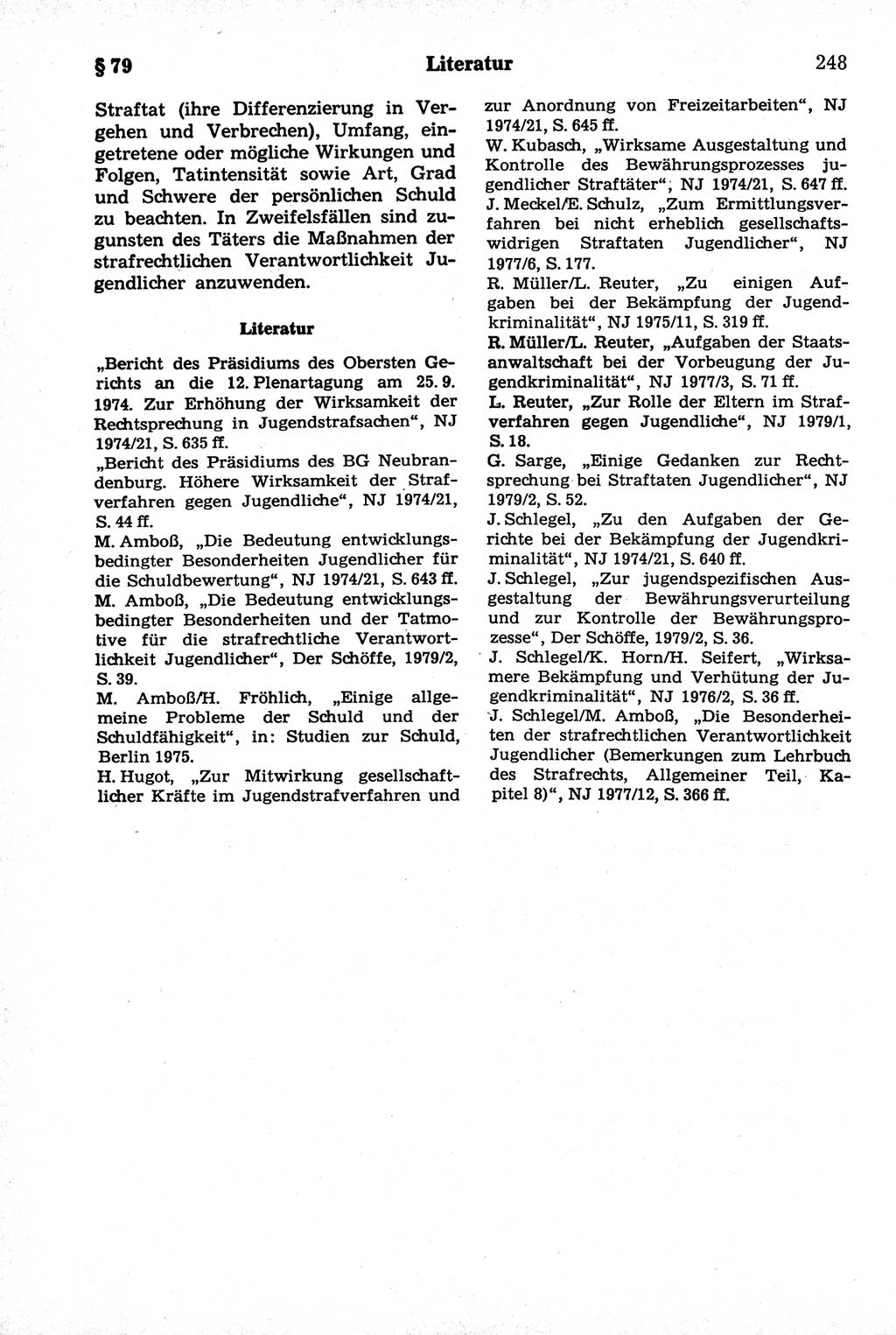 Strafrecht der Deutschen Demokratischen Republik (DDR), Kommentar zum Strafgesetzbuch (StGB) 1981, Seite 248 (Strafr. DDR Komm. StGB 1981, S. 248)