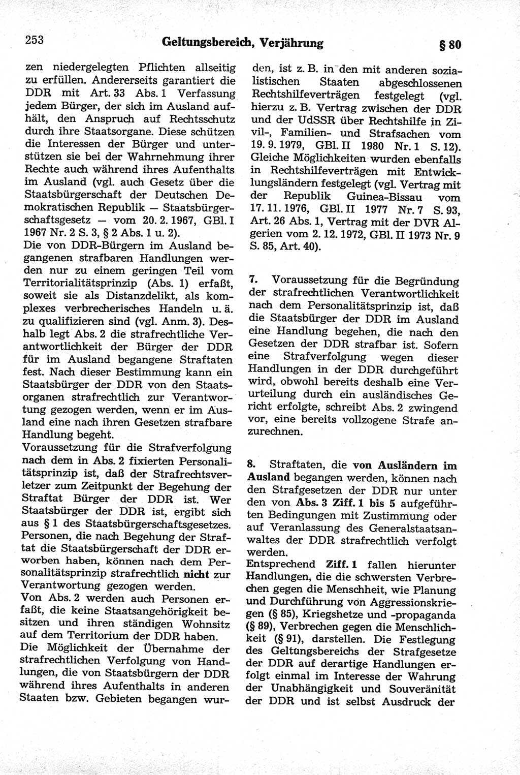 Strafrecht der Deutschen Demokratischen Republik (DDR), Kommentar zum Strafgesetzbuch (StGB) 1981, Seite 253 (Strafr. DDR Komm. StGB 1981, S. 253)
