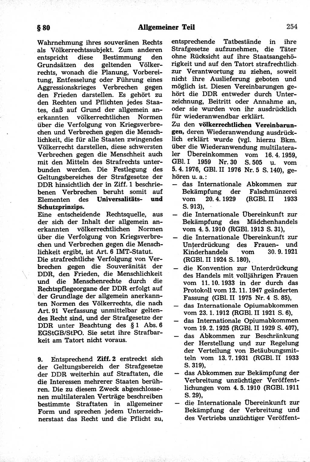 Strafrecht der Deutschen Demokratischen Republik (DDR), Kommentar zum Strafgesetzbuch (StGB) 1981, Seite 254 (Strafr. DDR Komm. StGB 1981, S. 254)