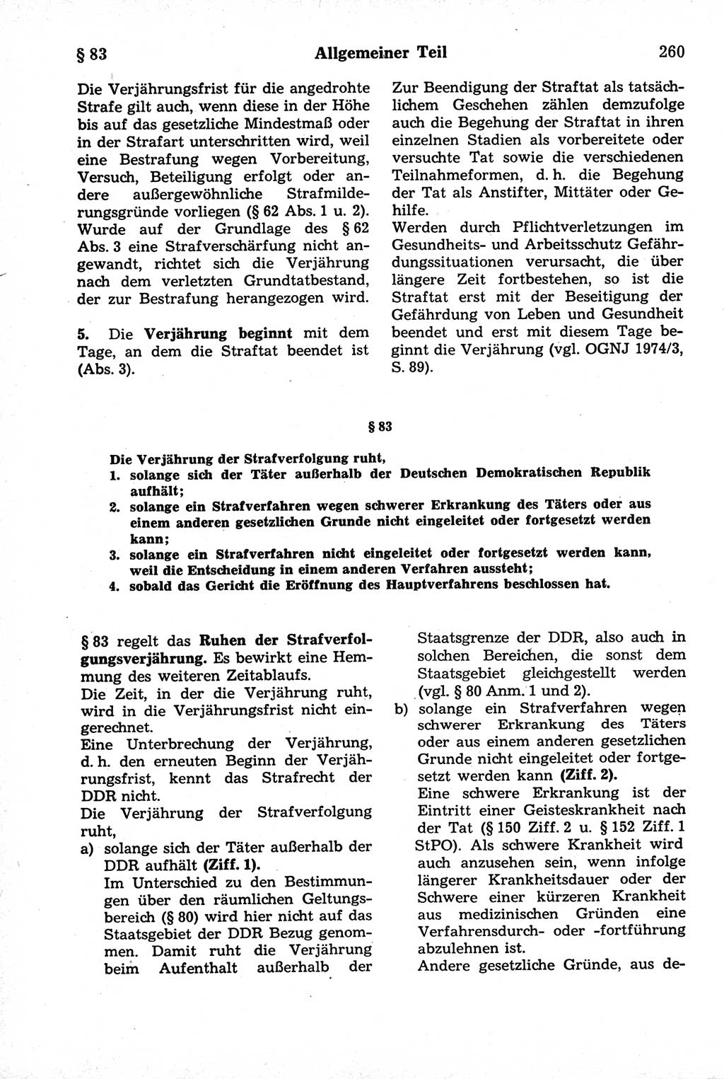 Strafrecht der Deutschen Demokratischen Republik (DDR), Kommentar zum Strafgesetzbuch (StGB) 1981, Seite 260 (Strafr. DDR Komm. StGB 1981, S. 260)