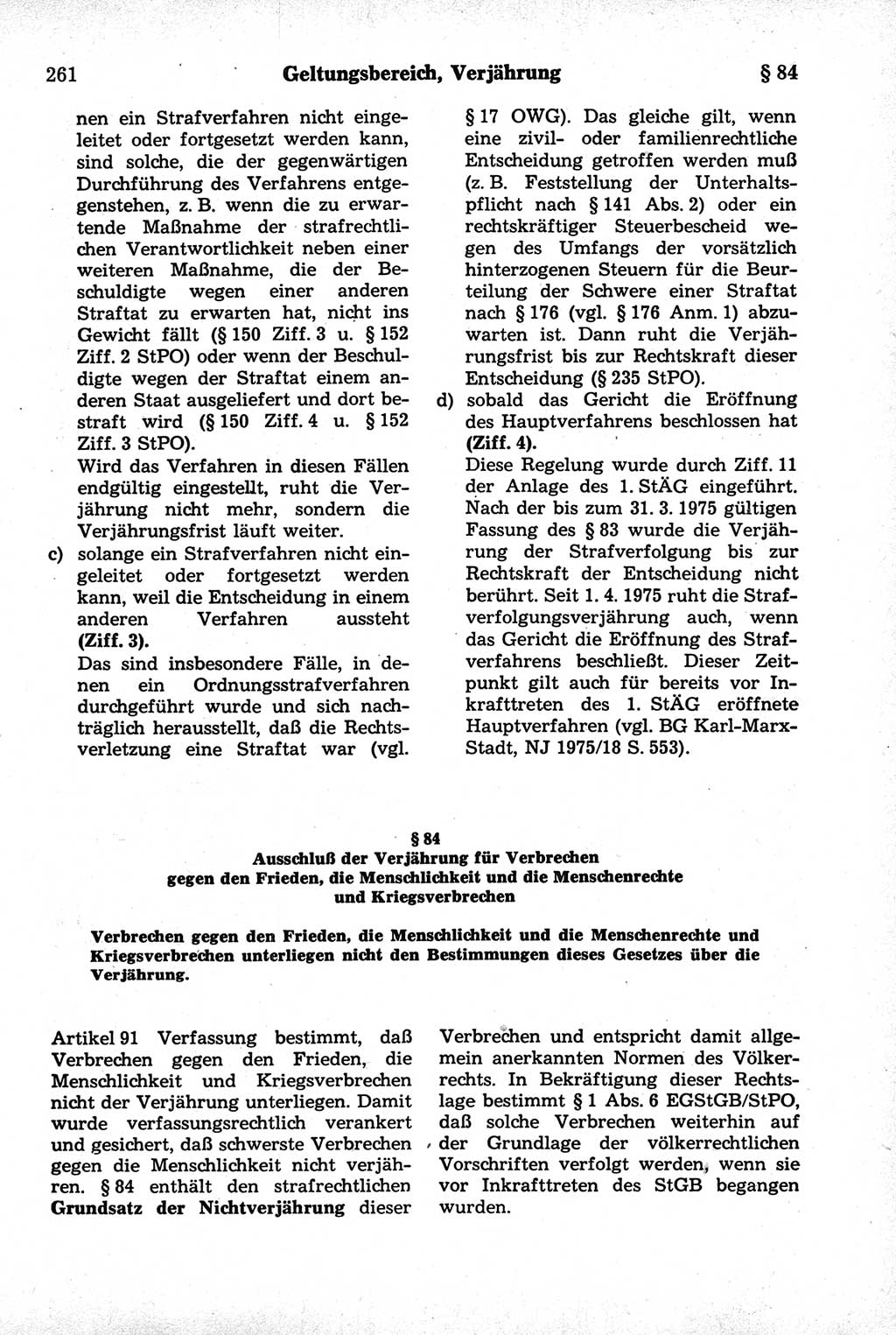 Strafrecht der Deutschen Demokratischen Republik (DDR), Kommentar zum Strafgesetzbuch (StGB) 1981, Seite 261 (Strafr. DDR Komm. StGB 1981, S. 261)