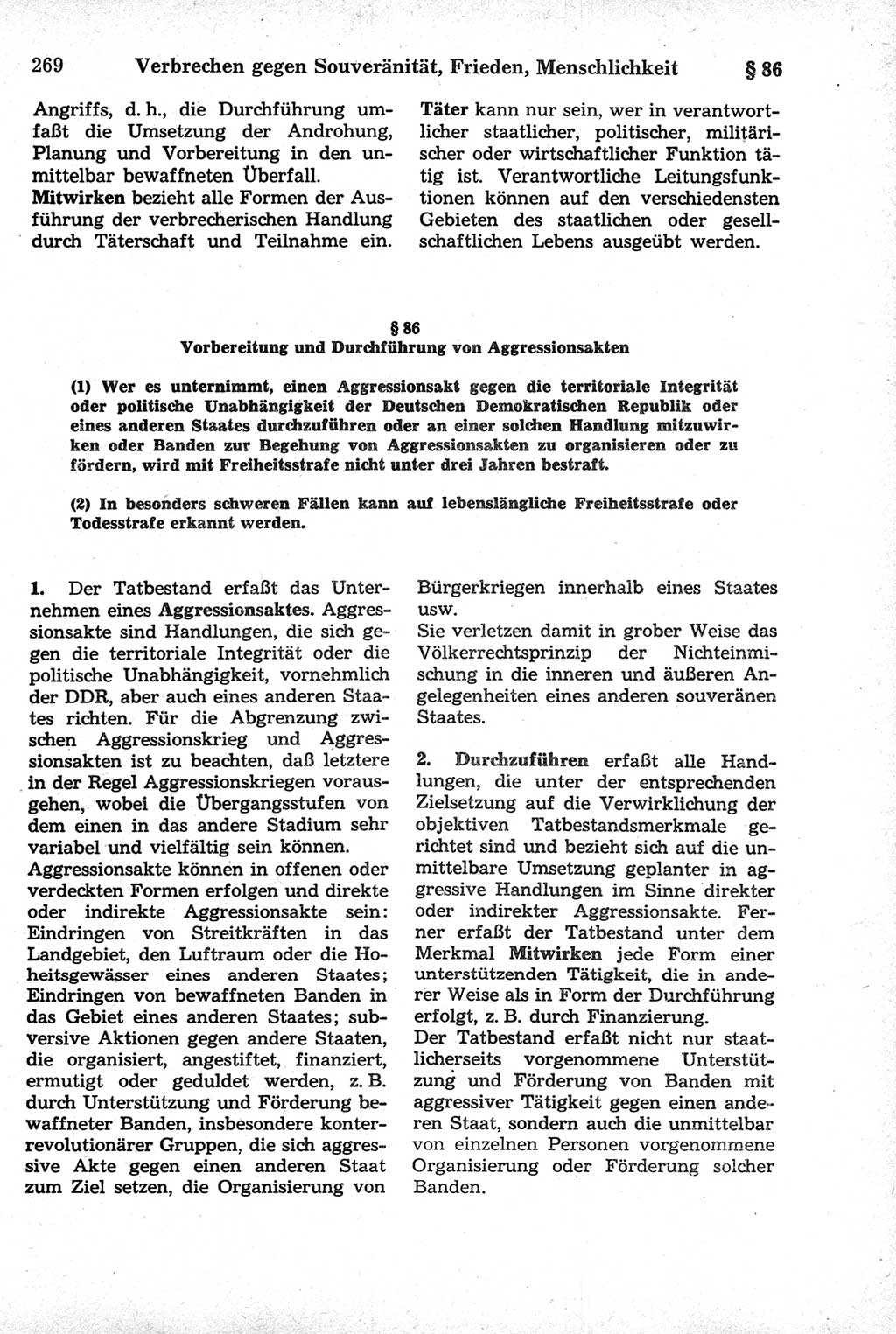 Strafrecht der Deutschen Demokratischen Republik (DDR), Kommentar zum Strafgesetzbuch (StGB) 1981, Seite 269 (Strafr. DDR Komm. StGB 1981, S. 269)