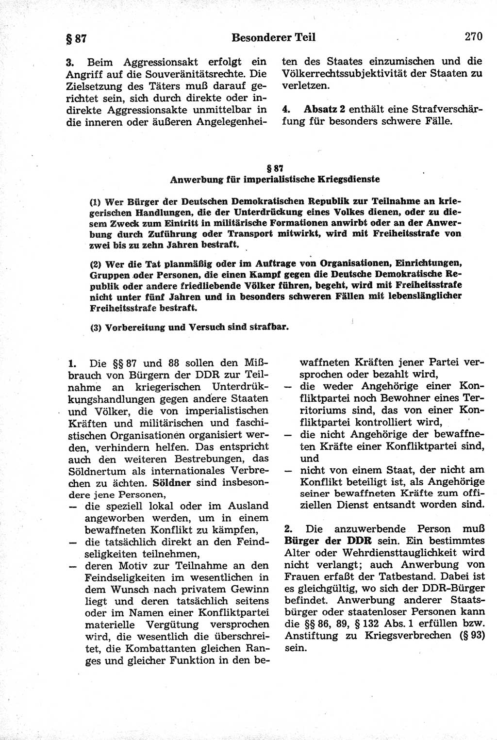 Strafrecht der Deutschen Demokratischen Republik (DDR), Kommentar zum Strafgesetzbuch (StGB) 1981, Seite 270 (Strafr. DDR Komm. StGB 1981, S. 270)