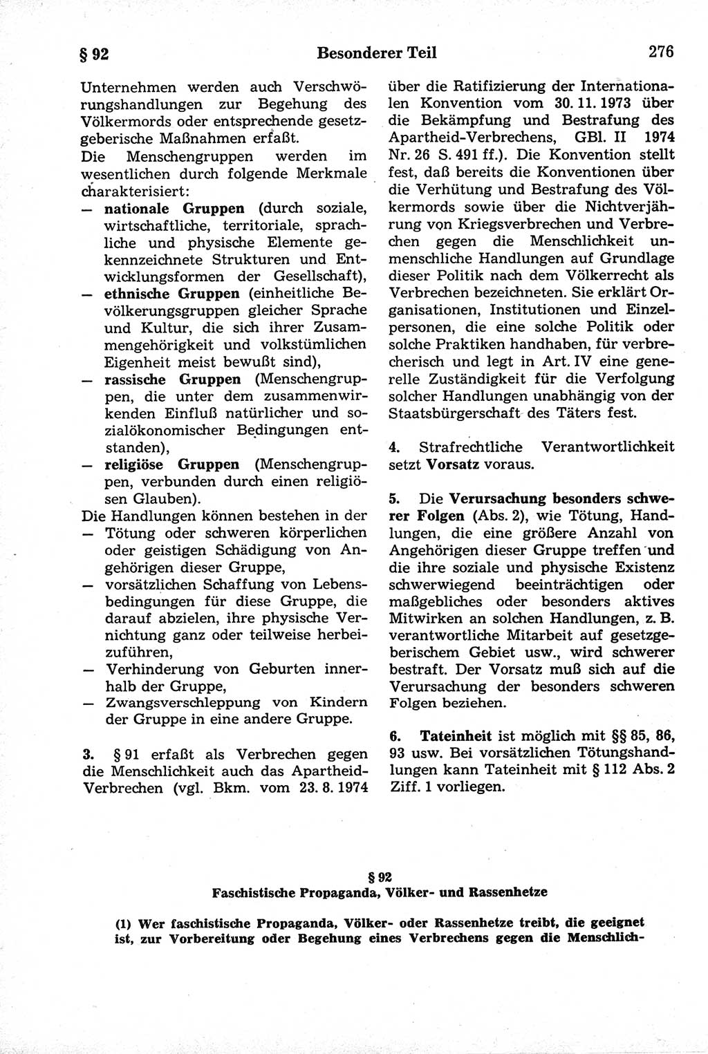 Strafrecht der Deutschen Demokratischen Republik (DDR), Kommentar zum Strafgesetzbuch (StGB) 1981, Seite 276 (Strafr. DDR Komm. StGB 1981, S. 276)