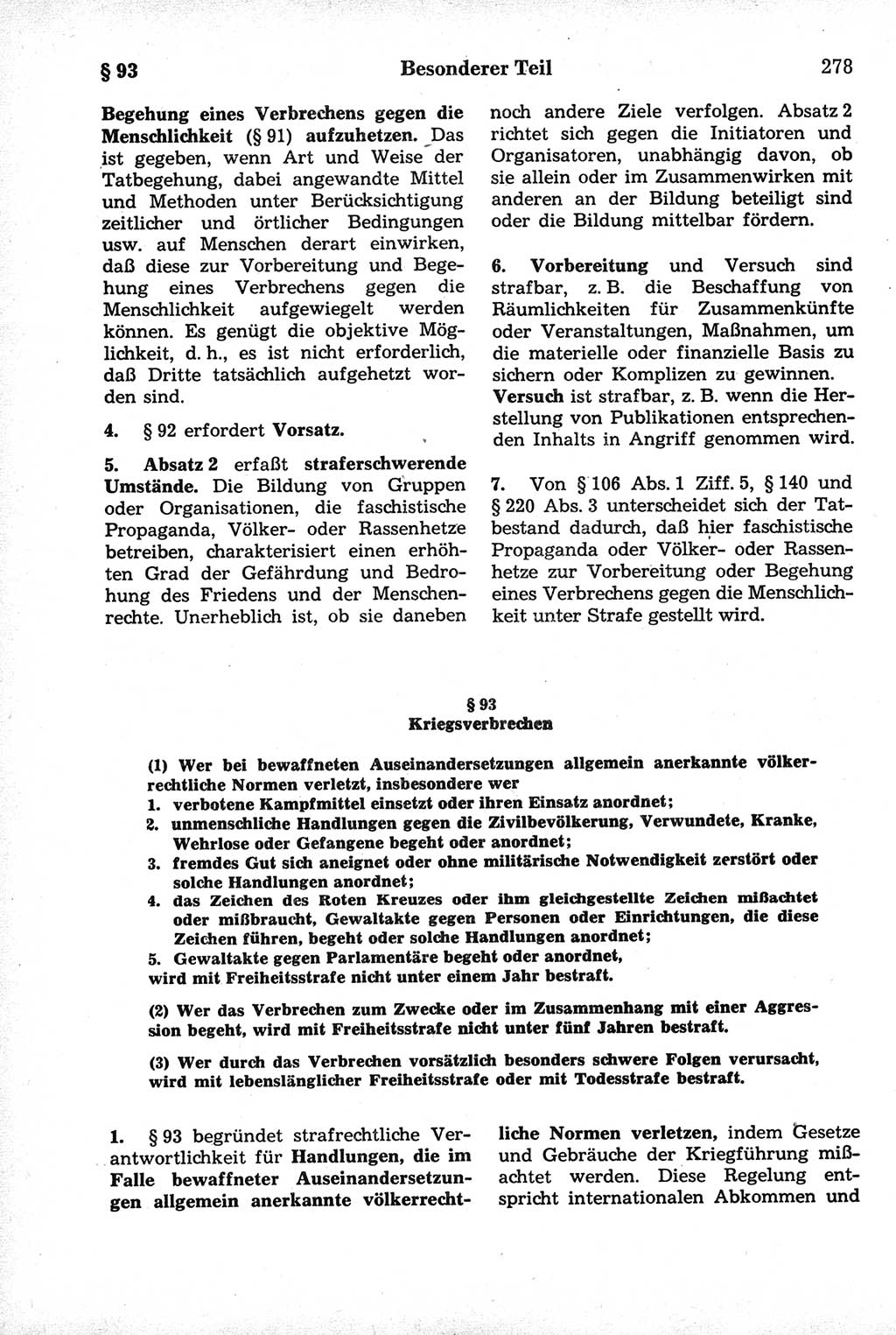 Strafrecht der Deutschen Demokratischen Republik (DDR), Kommentar zum Strafgesetzbuch (StGB) 1981, Seite 278 (Strafr. DDR Komm. StGB 1981, S. 278)