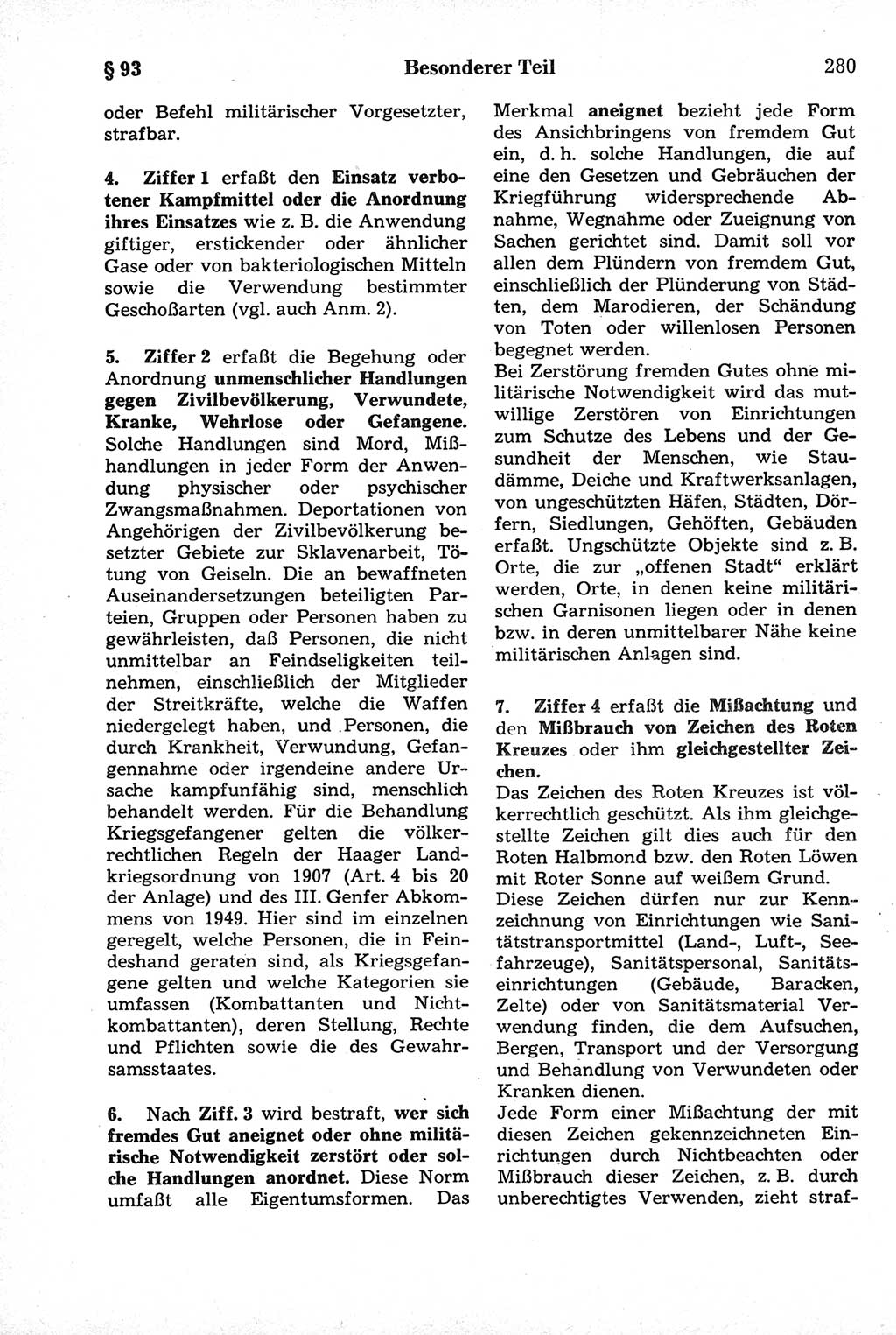 Strafrecht der Deutschen Demokratischen Republik (DDR), Kommentar zum Strafgesetzbuch (StGB) 1981, Seite 280 (Strafr. DDR Komm. StGB 1981, S. 280)