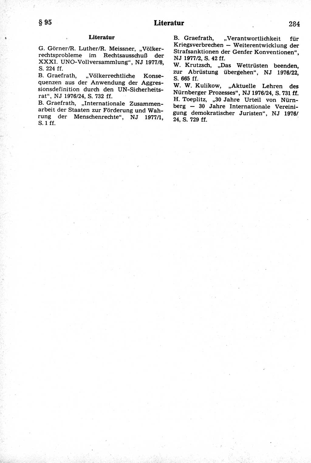 Strafrecht der Deutschen Demokratischen Republik (DDR), Kommentar zum Strafgesetzbuch (StGB) 1981, Seite 284 (Strafr. DDR Komm. StGB 1981, S. 284)