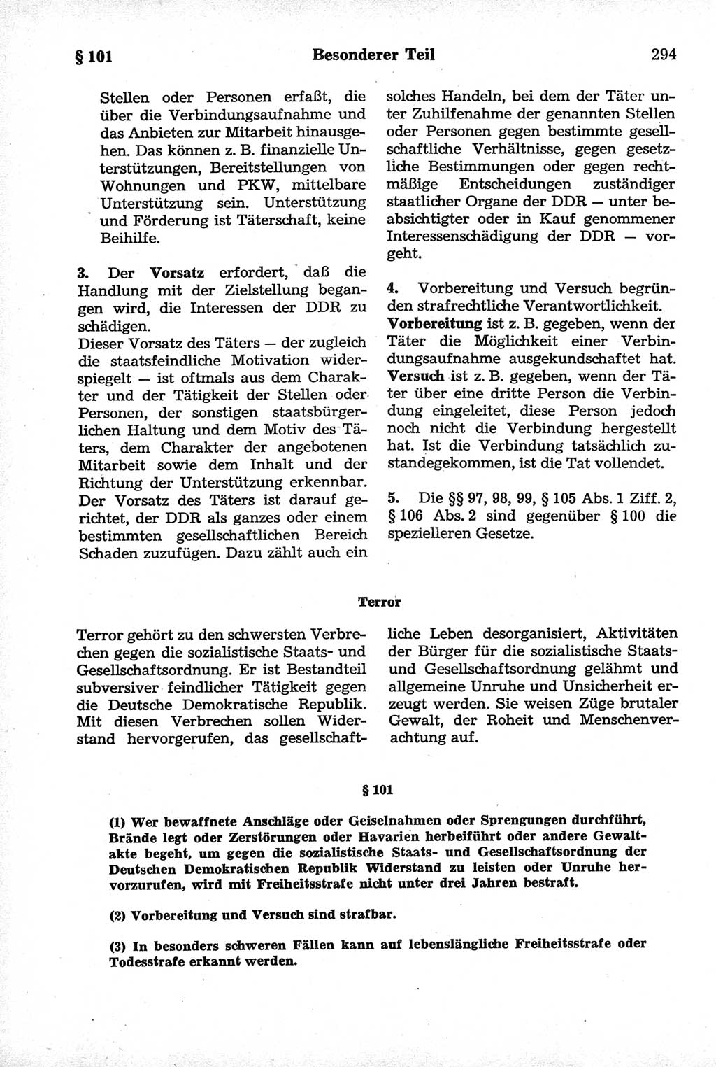 Strafrecht der Deutschen Demokratischen Republik (DDR), Kommentar zum Strafgesetzbuch (StGB) 1981, Seite 294 (Strafr. DDR Komm. StGB 1981, S. 294)