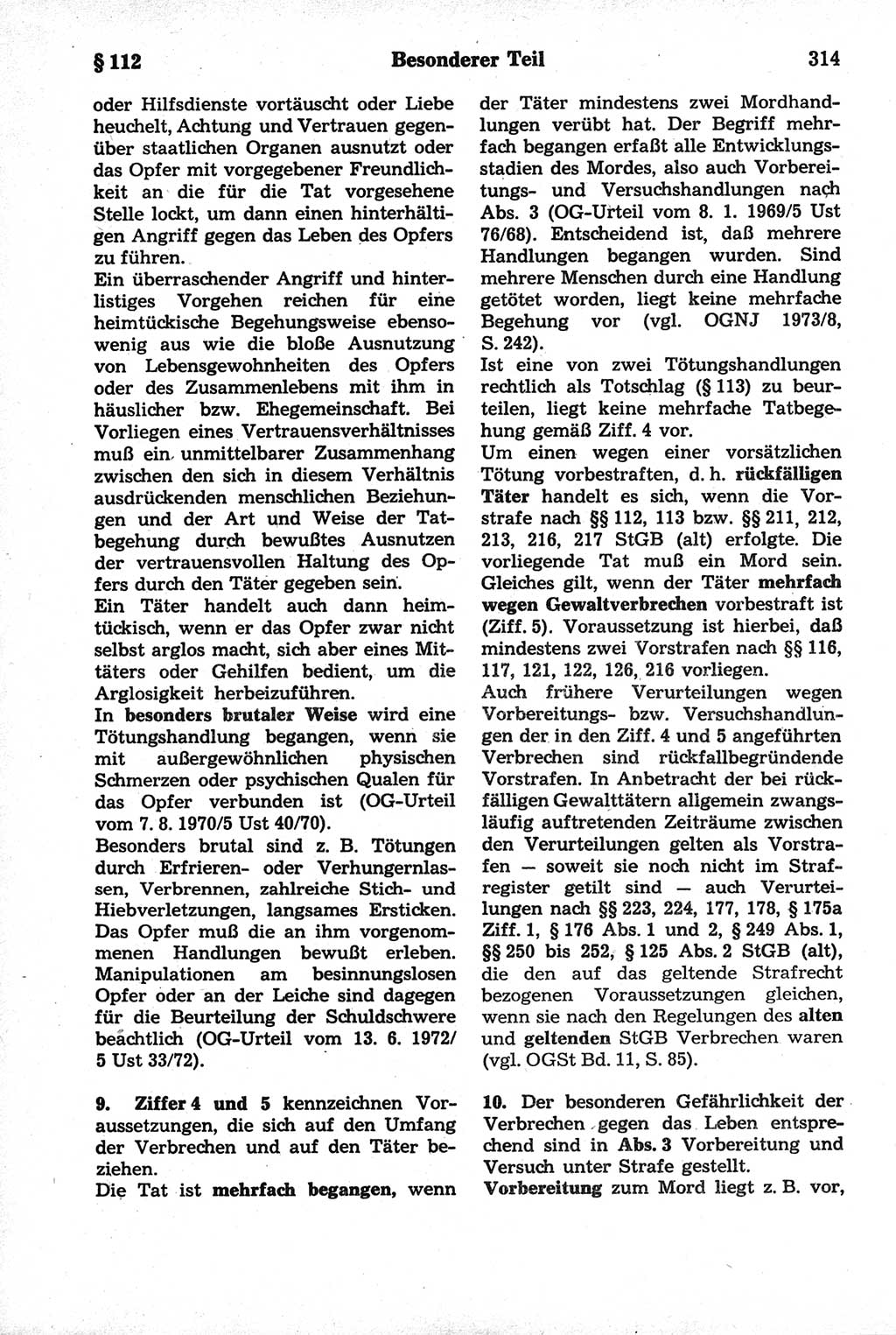 Strafrecht der Deutschen Demokratischen Republik (DDR), Kommentar zum Strafgesetzbuch (StGB) 1981, Seite 314 (Strafr. DDR Komm. StGB 1981, S. 314)