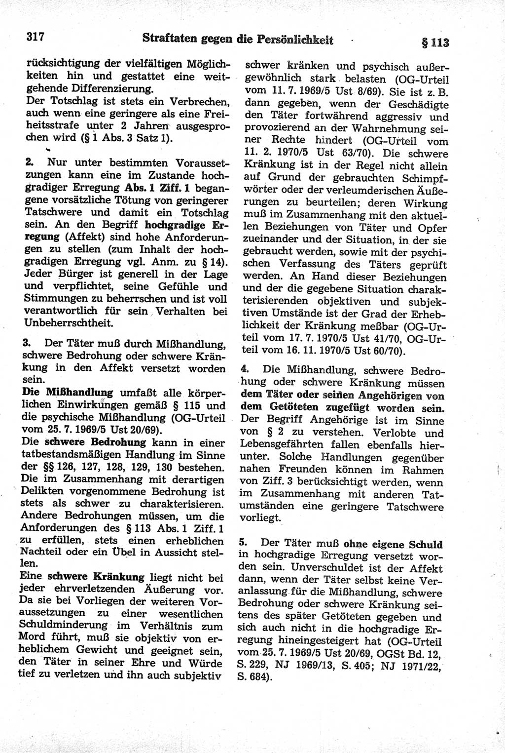 Strafrecht der Deutschen Demokratischen Republik (DDR), Kommentar zum Strafgesetzbuch (StGB) 1981, Seite 317 (Strafr. DDR Komm. StGB 1981, S. 317)
