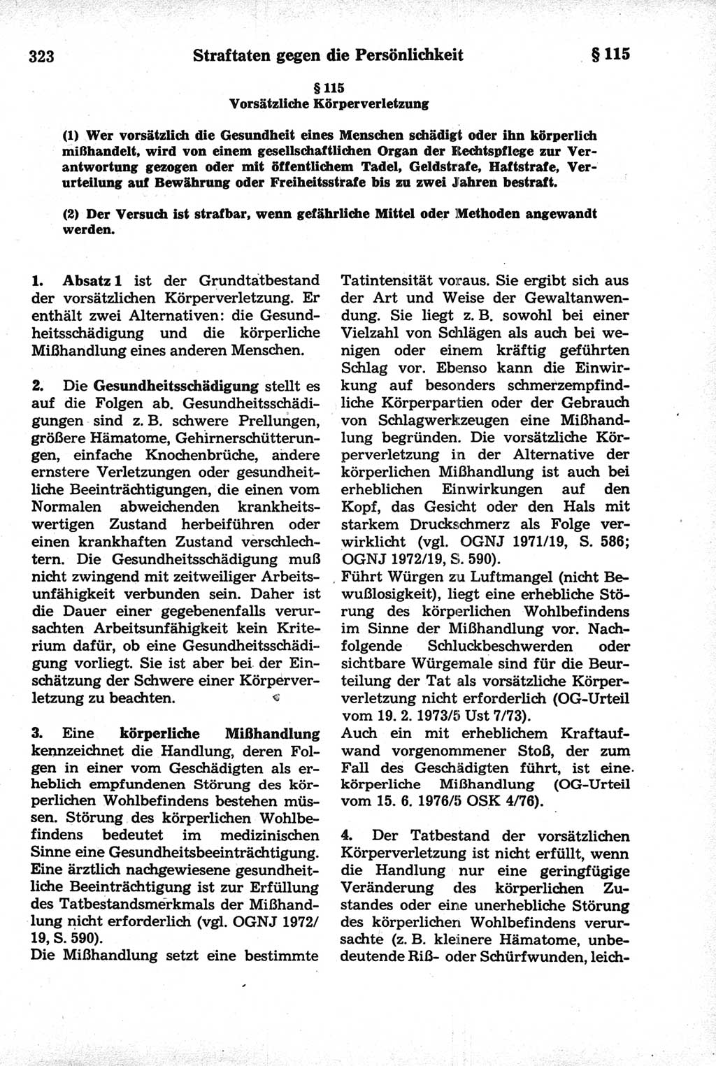 Strafrecht der Deutschen Demokratischen Republik (DDR), Kommentar zum Strafgesetzbuch (StGB) 1981, Seite 323 (Strafr. DDR Komm. StGB 1981, S. 323)